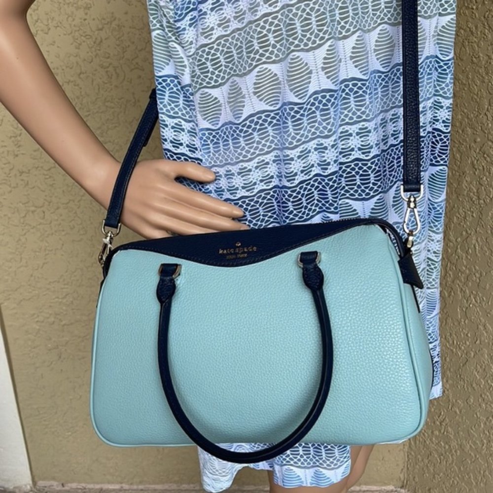Kate Spade Colorblock Pebbled Leather Mimi Satchel Aphrodite - Picture 16 of 16